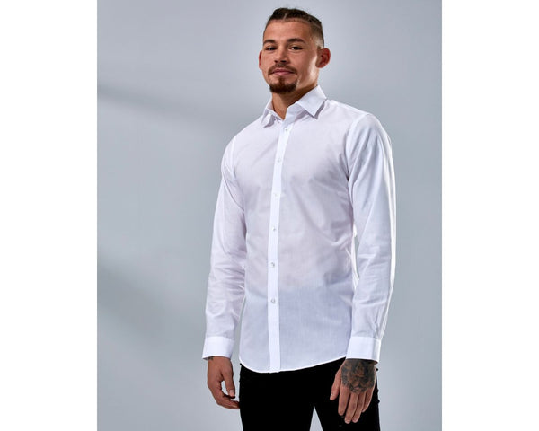 Mens White Slim Fit Shirt Non-Iron 4500