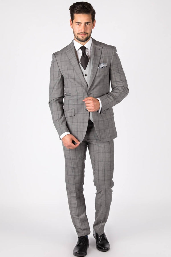 Milano Grey Check 2pc Suit