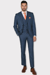 Everson Blue Check 3pc Suit