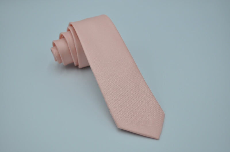 TSPL-17 Pink Skinny Plain Tie