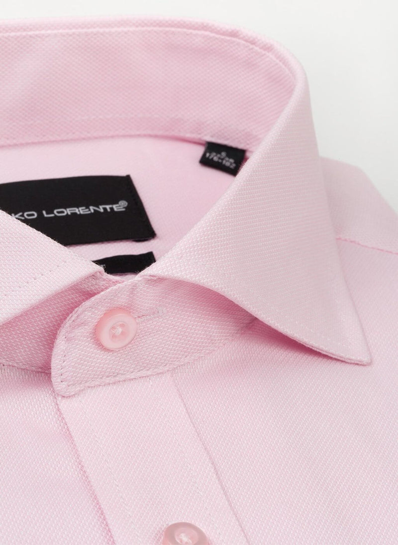 Mens Shirt Bodhi Pink Slim Fit Cutaway Collar