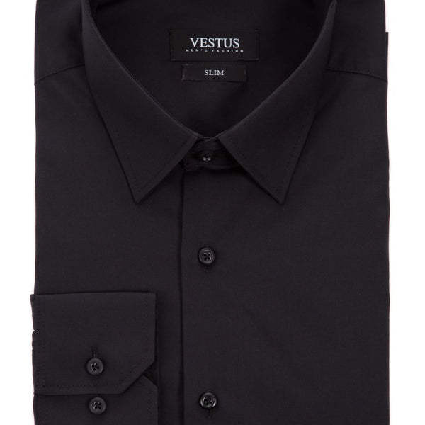 Buy Men Black Slim Fit Formal Shirts Online - 792252