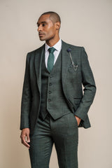 Caridi Olive Check 2pc Slim Fit Suit